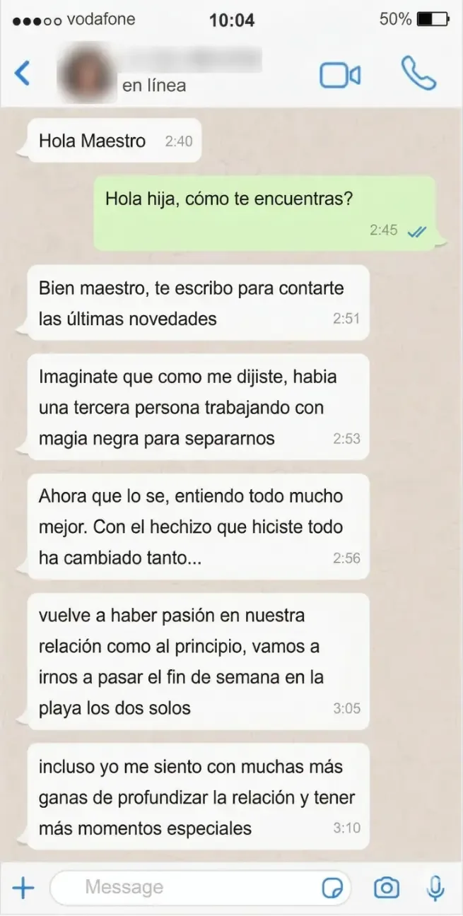 Captura de una conversación de WhatsApp de un cliente con el Maestro Abel (1)